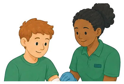 Reanimation: drücken, rufen, AED
