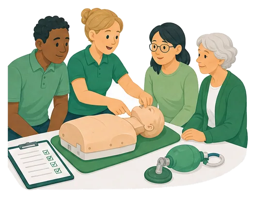 Praxisnahes Reanimationstraining in der Gruppe