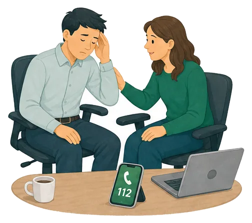 Büro Notfall